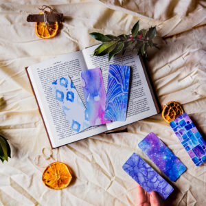 Cosmic Dreams Bookmark Set | 6 Abstract & Galaxy Card Stock Bookmarks