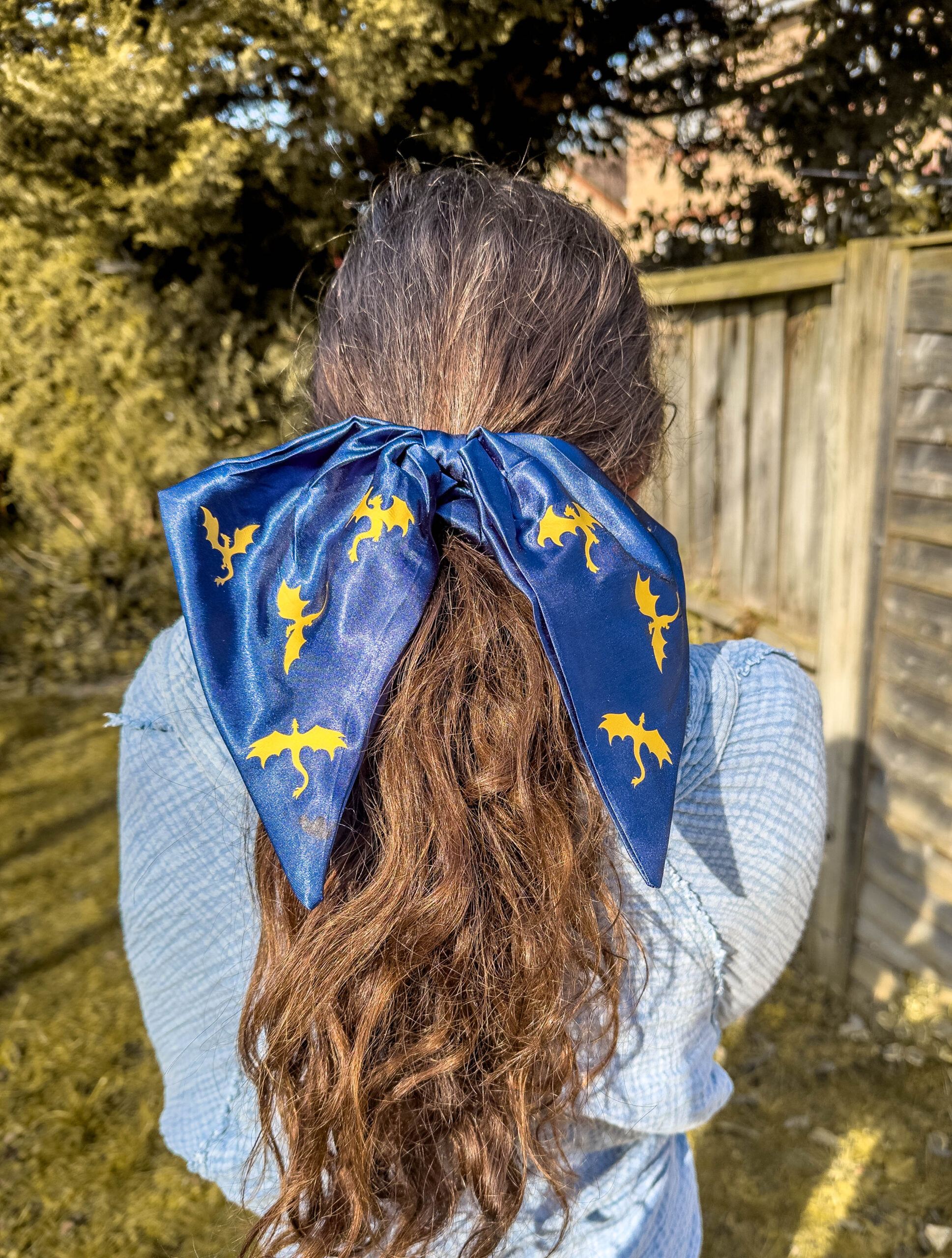 bookish scrunchie with bow inspired by fourth wing